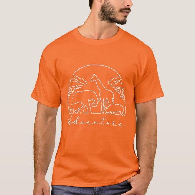 Abenteuer und Safari in Afrika T-Shirt (Vorderseite)