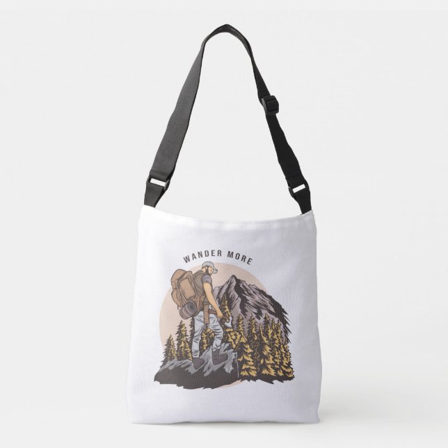 Abenteuer Wandern Bossica Crossbody Tote Beag Tragetaschen Mit Langen Trägern (Vorderseite)