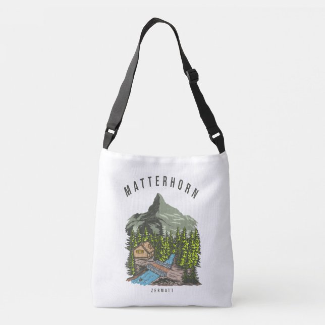 Abenteuer Wandern Bossica Crossbody Tote Beag Tragetaschen Mit Langen Trägern (Rückseite)
