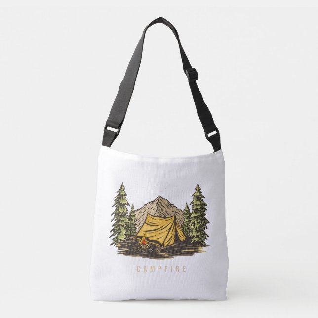 Abenteuer Wandern Bossica Crossbody Tote Beag Tragetaschen Mit Langen Trägern (Vorderseite)