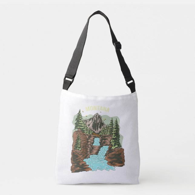 Abenteuer Wandern Bossica Crossbody Tote Beag Tragetaschen Mit Langen Trägern (Vorderseite)