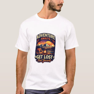 Abenteuer warten Camping- & Berg-Grafik-T-Shirt T-Shirt
