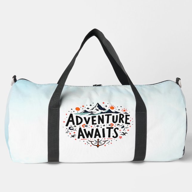 Abenteuer warten duffle bag (Vorderseite)