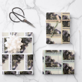 Abenteuer warten. Fantasielandschaft Geschenkpapier Set