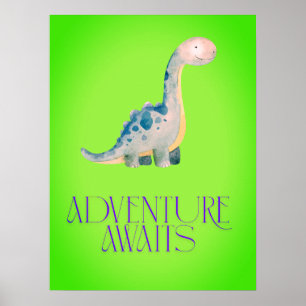 Abenteuer warten Kinderzimmer Wandkunst Druck Poster