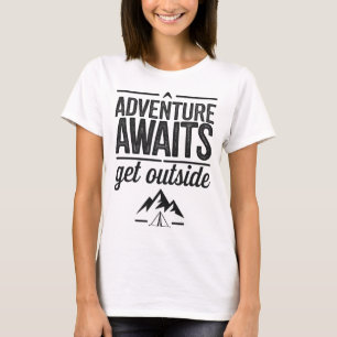 Abenteuer warten – Komm raus Typography Design T-Shirt