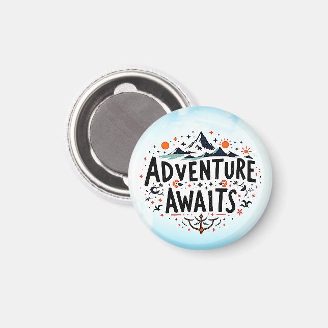 Abenteuer warten magnet (Vorderseite/Rückseite)