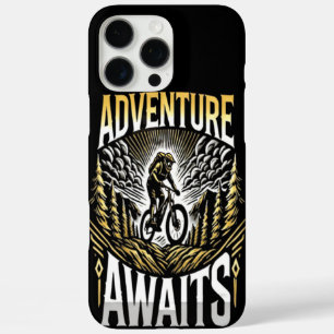 Abenteuer warten mit malerischer Bergillustration iPhone 16 Pro Max Hülle