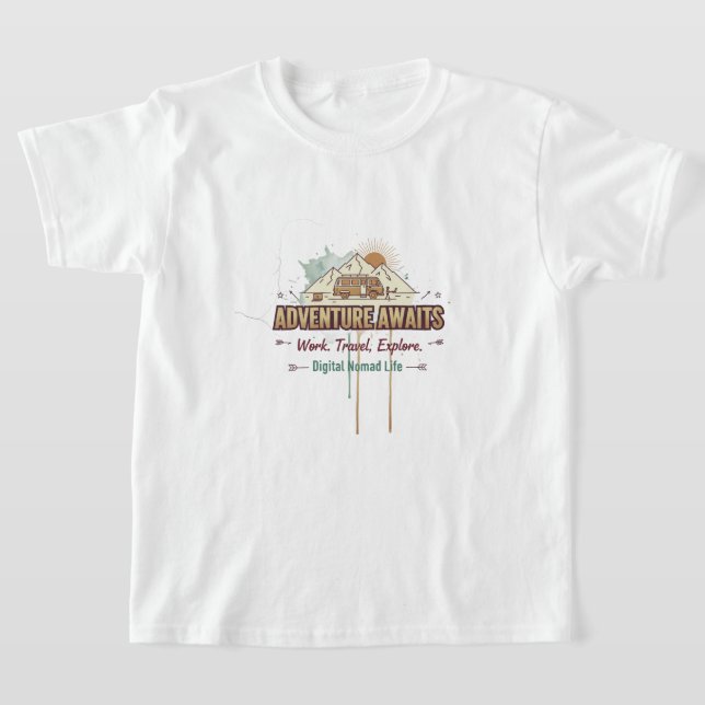 Abenteuer warten  T-Shirt (Ablage )