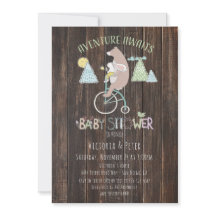 Abenteuer wartet Bear Bunny Bike Baby Dusche