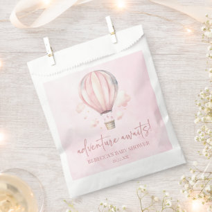 Abenteuer wartet! Pink Hot Air Ballon Babydusche Geschenktütchen