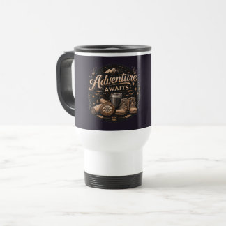 Abenteuer wartet Reisew Vintage-Ästhetik-Tasse Reisebecher