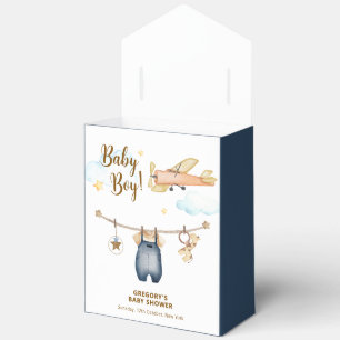 Abenteuer Wäscheleine Flugzeug Himmel Babyparty Geschenkschachtel