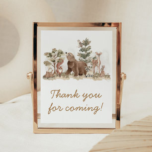 Abenteuer "Woodland Animals" Vielen Dank für Ihr K Poster