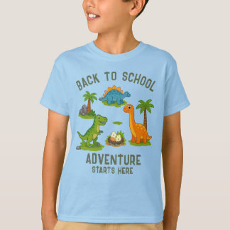 Abenteuer zum Schulbeginn startet hier Dinosaurier T-Shirt