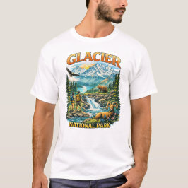 Abenteuerdesign für die Tierwelt des Glacier-Natio T-Shirt