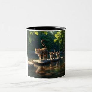 Abenteuerliche Cat Mama Zwei-Tonen-Tasse Zweifarbige Tasse