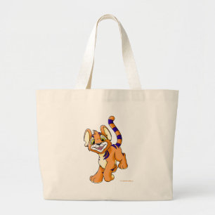 Abenteuerliches orange Kougra Jumbo Stoffbeutel