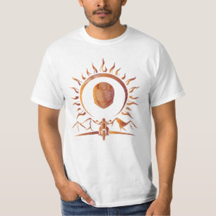 Abenteuerlust Orange Motorradhelm Sonne T-Shirt
