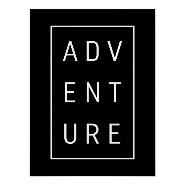 Abenteuertypografie Poster (Vorderseite)