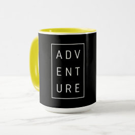 Abenteuertypografie Tasse