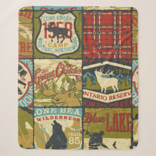 Abenteuerzeichen und Symbol-Patchw in Nordgebieten Sherpadecke