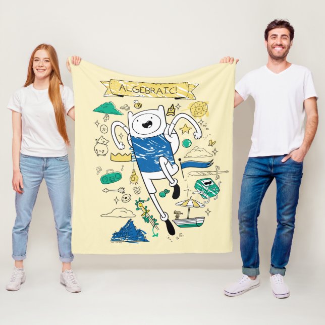 Abenteuerzeit | "Algebraic" Finn Sketch Fleecedecke (Beispiel)