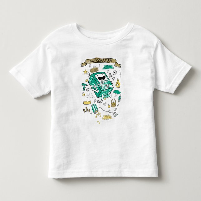 Abenteuerzeit | "Awesomatude" BMO Sketch T - Shirt (Vorderseite)