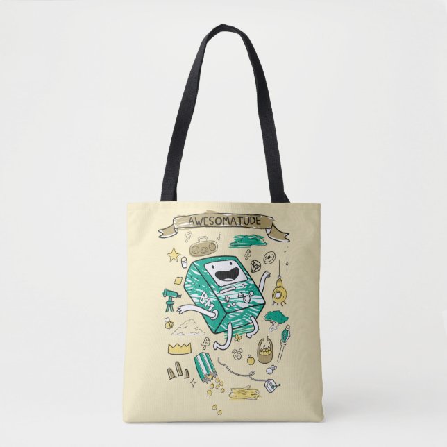 Abenteuerzeit | "Awesomatude" BMO Sketch Tasche (Vorderseite)