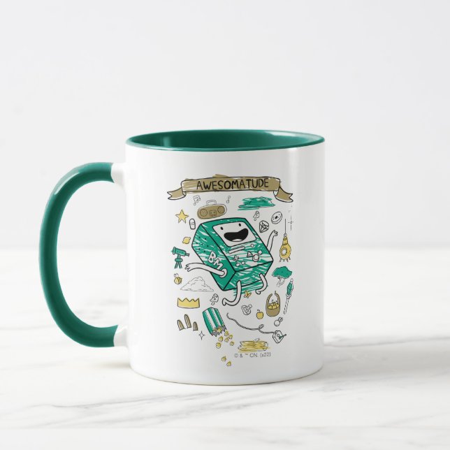 Abenteuerzeit | "Awesomatude" BMO Sketch Tasse (Links)