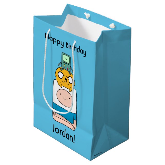 Abenteuerzeit | BMO, Jake & Finn Mittlere Geschenktüte (Vorderseite Schrägansicht)