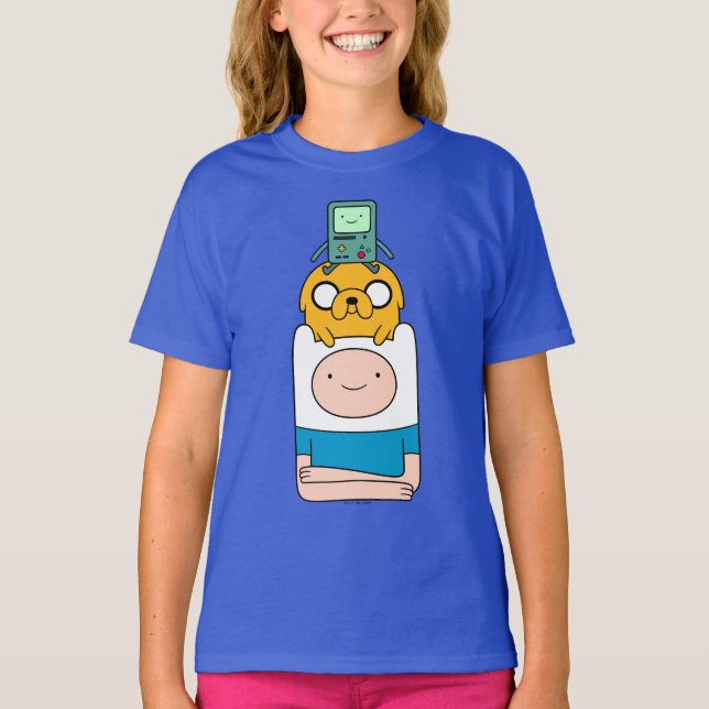 Abenteuerzeit | BMO, Jake & Finn T-Shirt (Vorderseite)