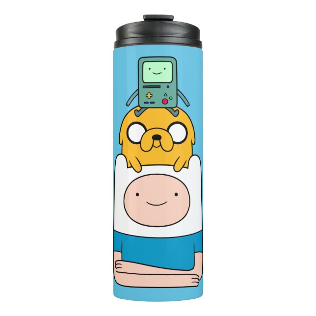 Abenteuerzeit | BMO, Jake & Finn Thermosbecher (Vorderseite)