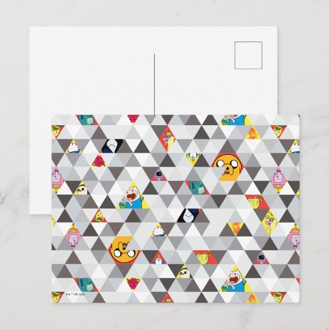 Abenteuerzeit | Dreiecksmuster Postkarte (Vorne/Hinten)