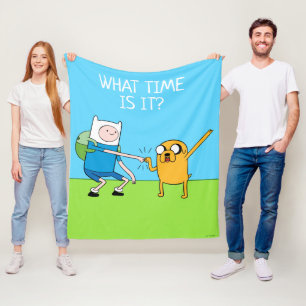 Abenteuerzeit   Finn & Jake Fist Bump Fleecedecke