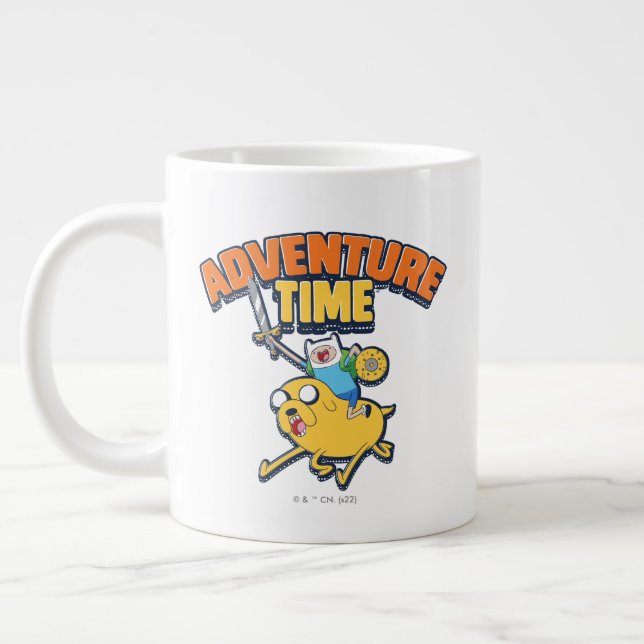 Abenteuerzeit | Finn Riding Jake Jumbo-Tasse (Links)