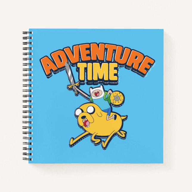 Abenteuerzeit | Finn Riding Jake Notizbuch (Vorderseite)