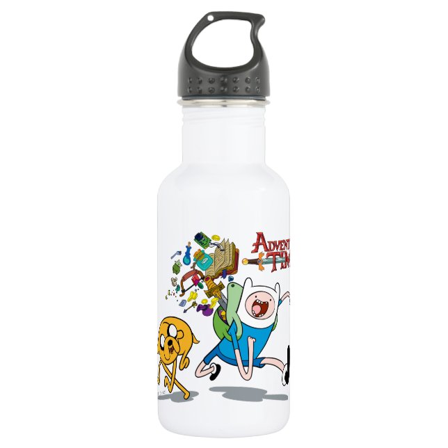 Abenteuerzeit | Finn's Backpack Adventure Gear Edelstahlflasche (Vorderseite)
