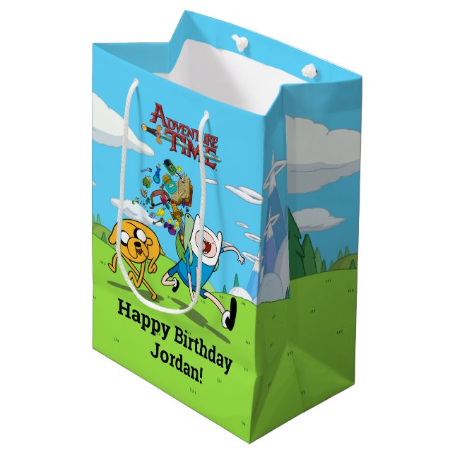Abenteuerzeit | Finn's Backpack Adventure Gear Mittlere Geschenktüte (Vorderseite Schrägansicht)
