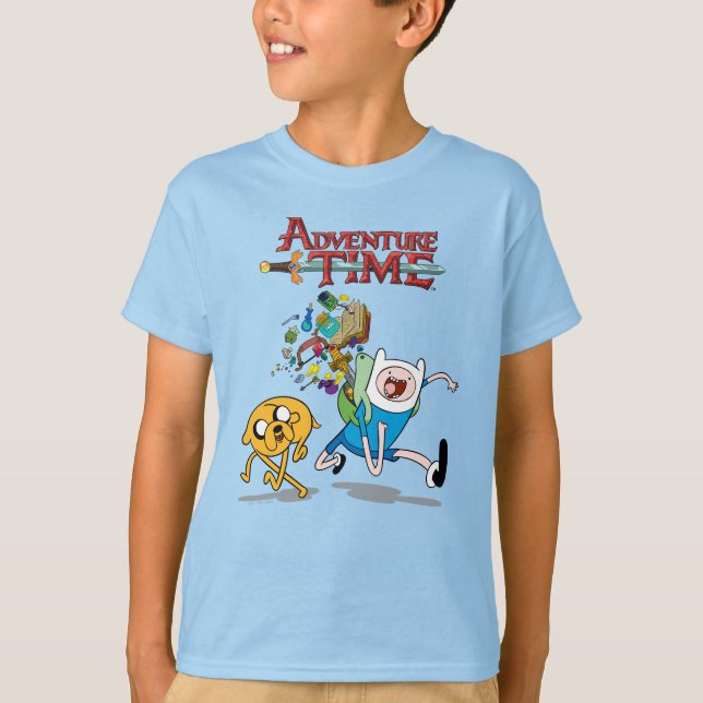 Abenteuerzeit | Finn's Backpack Adventure Gear T-Shirt (Vorderseite)