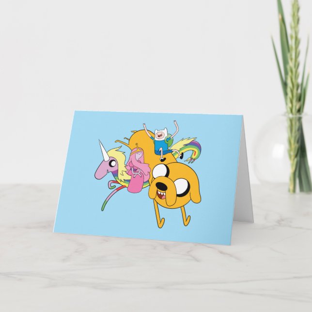 Abenteuerzeit | Lady, Bubblegum, Finn & Jake Karte (Vorderseite)