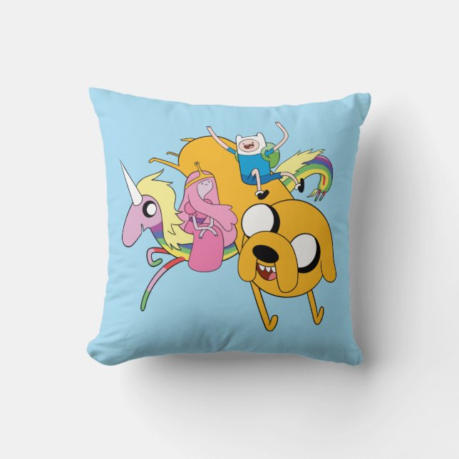 Abenteuerzeit | Lady, Bubblegum, Finn & Jake Kissen (Vorderseite)