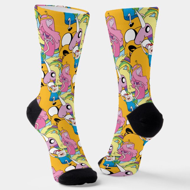 Abenteuerzeit | Lady, Bubblegum, Finn & Jake Soc Socken (Gewinkelt)