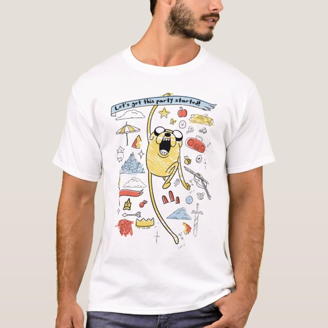 Abenteuerzeit | "Party" Jake Sketch T-Shirt (Vorderseite)