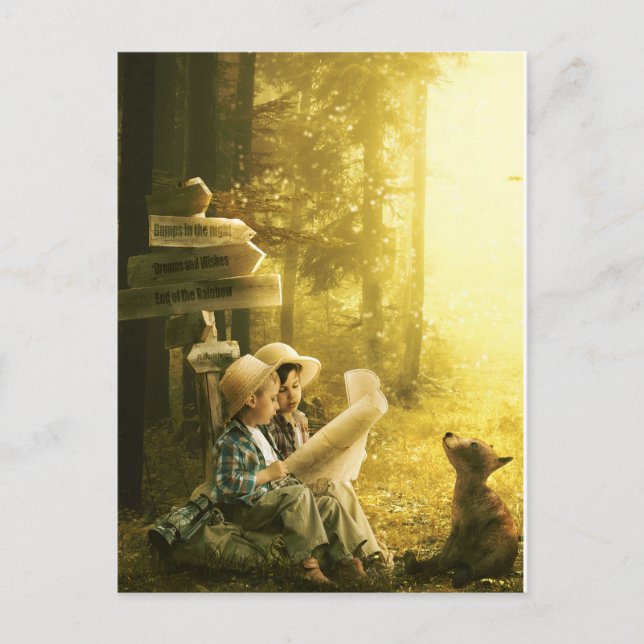 Abenteuerzeit Postkarte (Vorderseite)