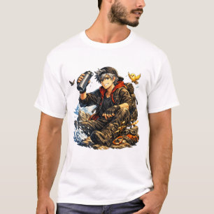Abenteurer mit Trailbound-Style T-Shirt
