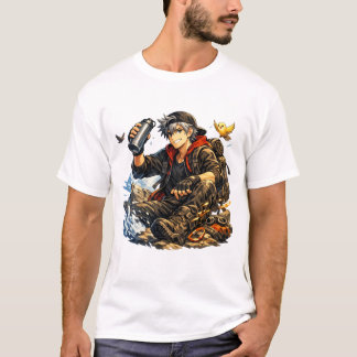 Abenteurer mit Trailbound-Style T-Shirt