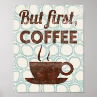 Aber das erste Kaffeemaschine Poster Art Print Kit