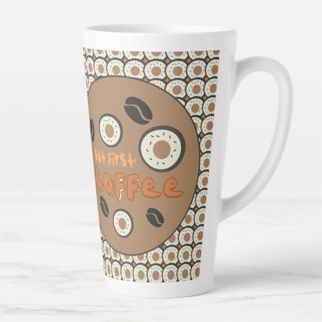 Aber der erste Kaffee Mattiert Donuts Brown Milchtasse (Rechts)