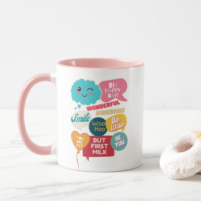Aber die Redewendungen der Coolen Konversation mit Tasse (Mit Donut)